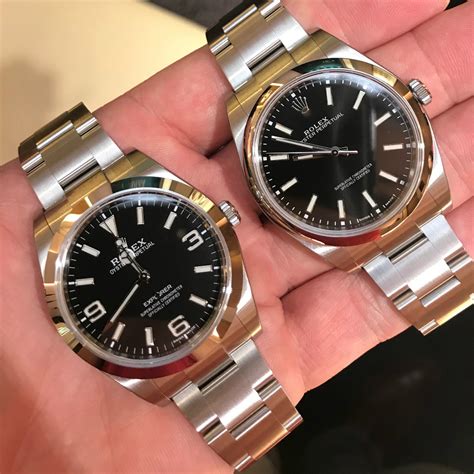 rolex oyster perpetual 41 vs explorer 40